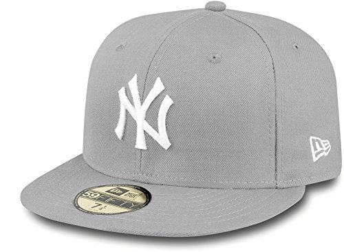 New Era York Yankees 59fifty Cap MLB Basic Grey/White - 7 1/4-58cm