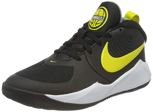 Nike Team Hustle D 9 (PS), Zapatillas de bsquetbol, Black High Voltage LT Smoke Grey, 30 EU