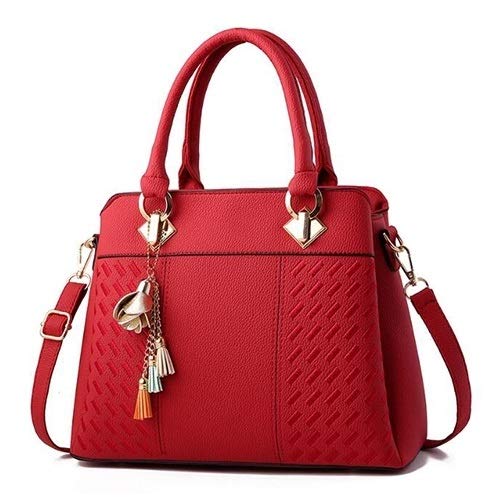 OPNIGHDYMD Bolsos de Mujer, Bolso Señora Tote, PU Piel Bolso de Hombro Mujers del Trabajo, Diario Vida y Vacacione (Color : Wine Red)