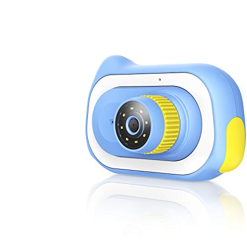 Pancellent Regalos De Cámara Digital para Niños para Niñas De 3-12 Años, Microscopio De 15.0M 0 ~ 200X Juguetes De Aumento Biológico Educativo Temprano con Tarjeta De Memoria 16G, Azul