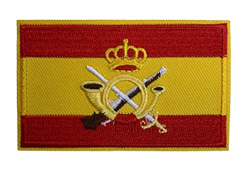 Parche Bandera de España Escudo de la Infanteria Española 8x5 cm | Muy Adherentes | Patch Stickers Para Decorar Tu Ropa | Fáciles de Poner en Chaquetas Pantalones Camisas y Objetos de Tela