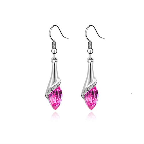 Pendientes LING Pendientes de moda Pendientes de gota de cristal para mujer Joyas de moda Pendientes colgantes huecos de boda 4 colores   3