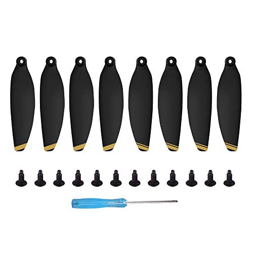 Penivo Mavic Mini hélice,8 Piezas Set Quick-Release Hélices de Repuesto para dji Mavic Mini Drone Low Noise Props Blades Accesorios de Colores (Oro Negro)