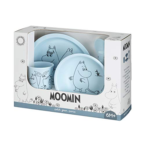 Petit Jour Paris - Juego de 5 piezas Moomin azul - con su caja de regalo!