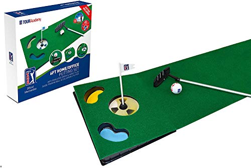 PGA Tour PGAT83 - Alfombra para Golpes de Putt para hogar y Oficina con Putter Plegable