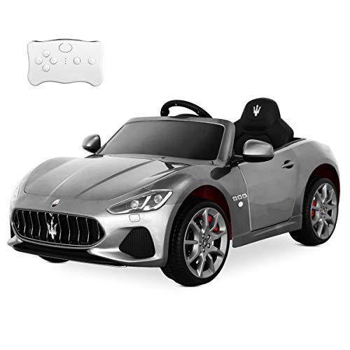 Playkin MASERATI PLATA - Coche de bateria 12V niños 3-8 años oficial mando control remoto juguetes infantiles coches de bateria , color/modelo surtido