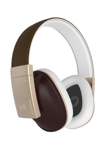 Polk Audio AM5118 - Auriculares de Diadema Cerrados, Color Blanco y marrón