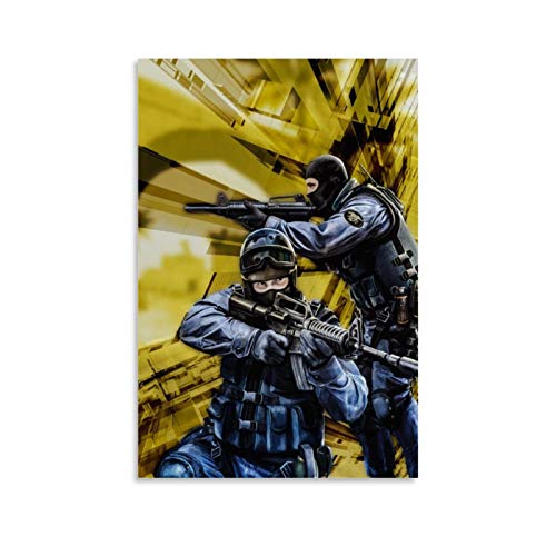 Póster artístico de Counter Strike Source y arte de pared, impresión moderna para decoración de dormitorio familiar, 50 x 75 cm