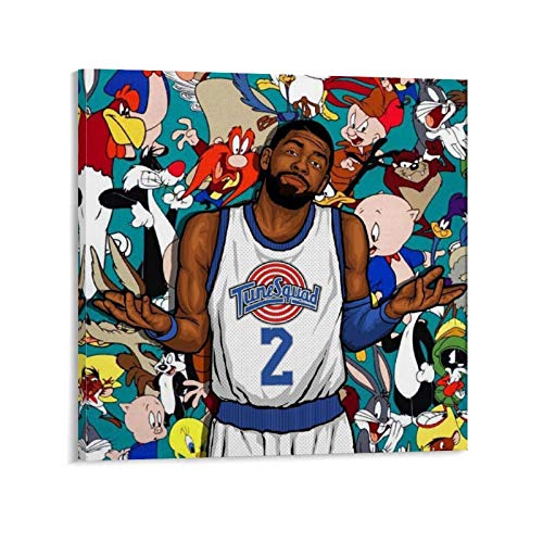 Póster de Kyrie Irving Space Jam de la NBA, pintura decorativa sobre lienzo para pared, para sala de estar, dormitorio, 40 x 40 cm