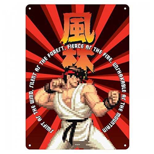 Pritties Accessories - Placa de Acero para Puerta de Juego, Diseño de Capcom Street Fighter Ryu Small A5