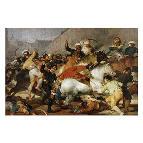 Promini The Charge of Mamelukes Francisco Jose De Goya Jigsaw Puzzle 1000 Piece, Puzzle Game Artwork for Adults Teens Kids Children 20" x 30"