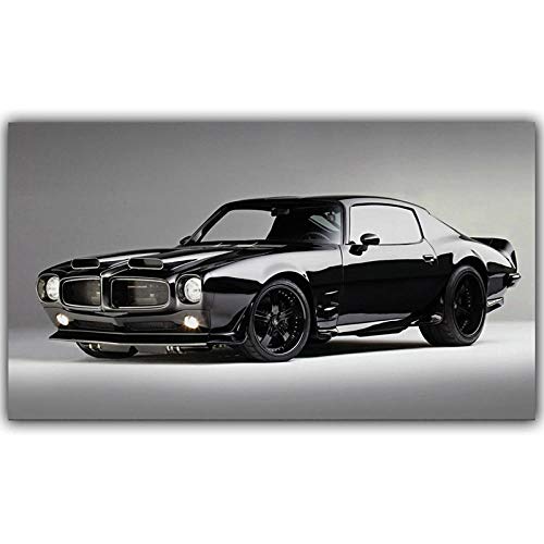 QZROOM Clásico Cool Black Sport Cars Poster Lienzo Pinturas Imágenes de Coches Arte de la Pared para la Sala de Estar Decoración del hogar Arte Moderno Decoración de la pared-60x100cm Sin Marco