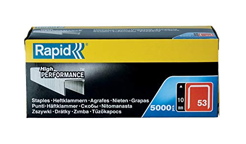 Rapid 11858810 Grapas, Plata, 53/10mm, Set de 5000 Piezas