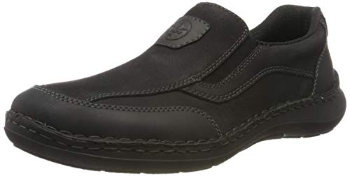 Rieker 03060-00, Mocasines para Hombre, Negro (Schwarz/Schwarz/Graphit 00), 44 EU