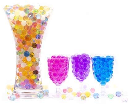 Risai Bolas de Gel de Agua, Perla Bolitas de Agua No Tóxicas Crecen en Agua, Sensorial Orbeez, Water Beads para Jarrones Decoración Plantas Flores, Multi Colour 10g