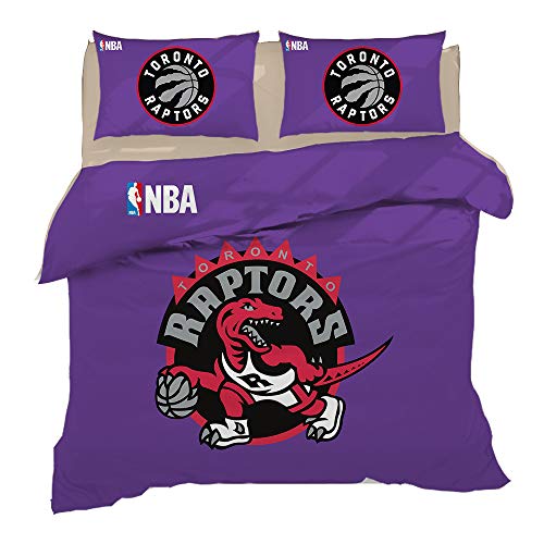 SDZSH Juego De Cama 3D Impreso NBA Equipo De Baloncesto Funda De Edredón con Cierre De Cremallera 3 Piezas Microfibra Juego De Funda Nórdica (Tamaño Completo),1,Twin