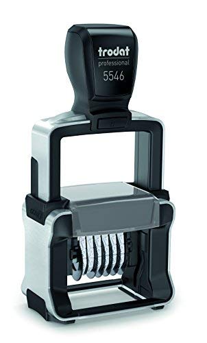 Sello Numerador Professional Trodat 5546 Autoentintable – 6-dígitos, impresión de 26 x 4 mm, tinta negra