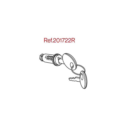 Shad 201722R Recambio Conjunto Bombin y Llaves para Cerradura Standard, Plata