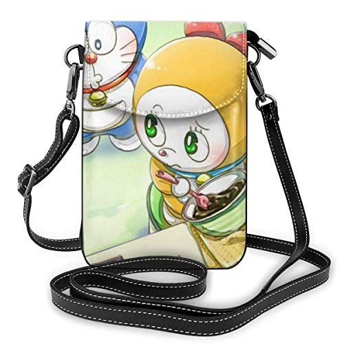 shenguang Bolso bandolera pequeño para mujer - Doraemon Cell Phone Purse Smartphone Wallet con ranuras para tarjetas de crédito