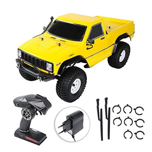 Simlug RC Car, Kids 1/10 Remote Control Electric Vehicle Model Climbing Car Toy(2 Battery)