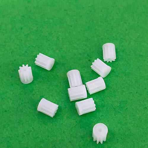 SIMNO JIAHONG Engranajes plásticos de 10pcs / Lot K021Y 91A plástico Mini Motor Eje del Engranaje de Dientes Establece 9 1 mm Diámetro del Orificio de Bricolaje helicóptero Robot Venta