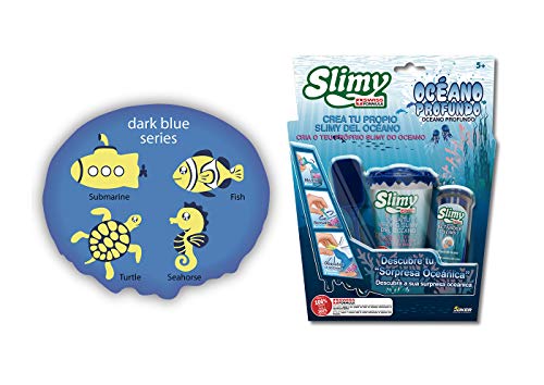 Slimy Creations Océano Profundo Slime Coleccionable, color azul oscuro/aguamarina (Fábrica de Juguetes 41310) , color/modelo surtido