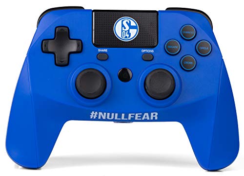 snakebyte PS4 Wireless PRO-Controller - Versziell lizenzierter FC Schalke 04 Wireless PRO-Controller - Blau - für Playstation 4 [Edición: Alemania]