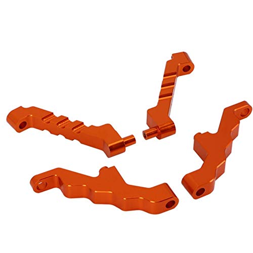 Soportes de choque para RC Soportes de choque delanteros Estable en rendimiento Mecanizado de precisión CNC duradero para RC 1/5 HPI Racing con apariencia hermosa(85438-OR orange)