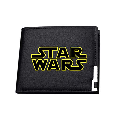 Star Wars Billetera Monedero Titular de la Tarjeta de crédito Monedero Corto de Hombres los Hombres de la Juventud Bolsillo de la Moneda Monedero (Color : Black11, Size : 12 X 10 X 1.5cm)