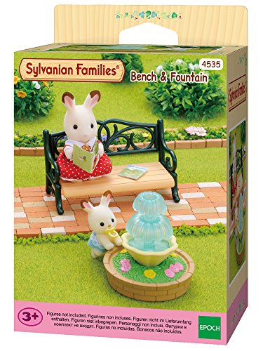 Sylvanian Families - 4535 - Set banco y fuente de jardín