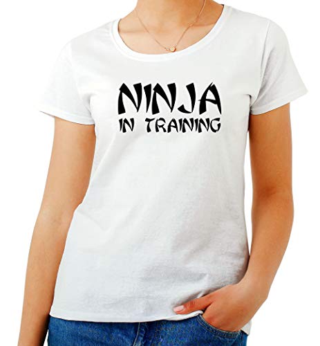 T-Shirt para Las Mujeres Blanca TAM0140 Ninja IN Training