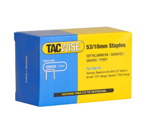 Tacwise 0431 Grapas galvanizadas de tipo 53/10 mm, 10mm, Set de 2000 Piezas