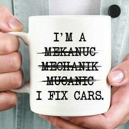 Taza Mug Tazas Taza de mecánico I Fix Cars Taza Regalos de mecánico Regalos de regalo de mecánico de coche para mecánico 330ml