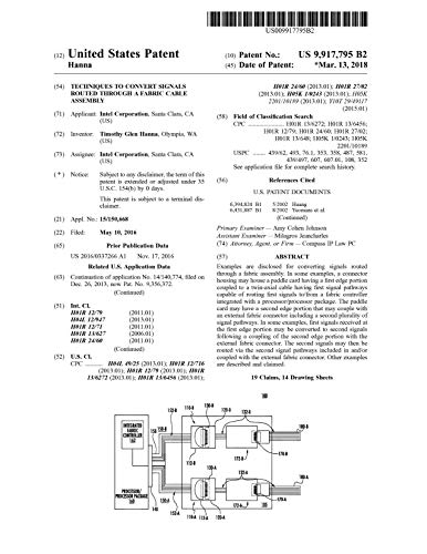 Techniques to convert signals routed through a fabric cable assembly: United States Patent 9917795 (English Edition)