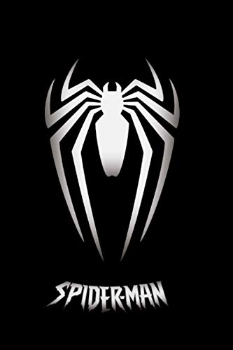 The Amazing Spider-Man Logo Notebook: Composition Notebok for Gift with Pages for Writing and Drawing, 120 Pages Medium A5 Size 6-x-9 inches, Black Glossy Book Cover