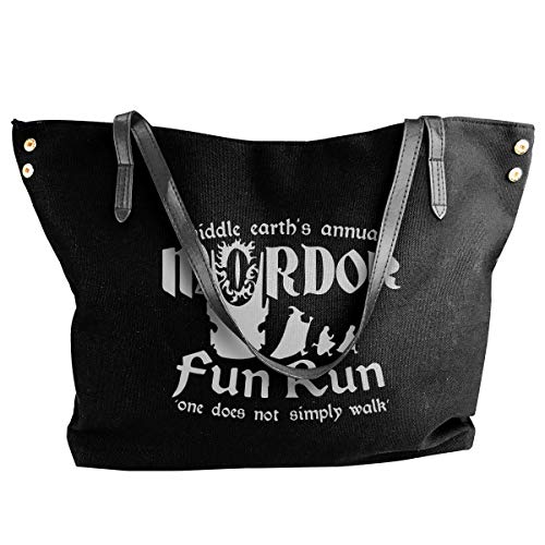 tiao9143 Bolso de lona Women's Canvas Large Tote Shoulder Handbag Mordor Fun Run Messenger Bags Classic purse shopping Sling Bag