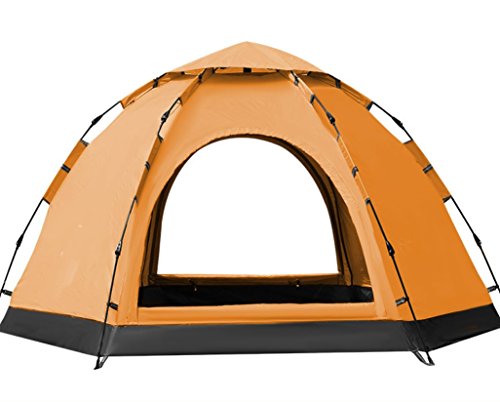 Tienda automática Exterior 3-4 Hidráulica 5-10 Gran Hexágono Camping Camping Protección UV Tienda (Color : Yellow)