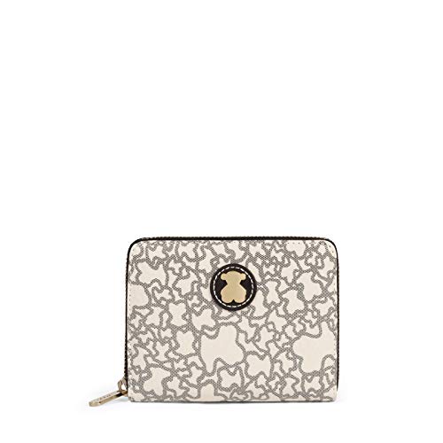 Tous Kaos Mini - Monedero para Mujer, Beige, 13 x 11 x 2 cm