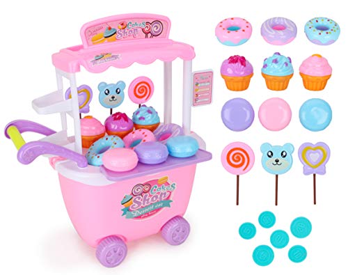 TOYLAND® - Carrito de Compras de Pasteles y postres - Juegos de Comida simulada