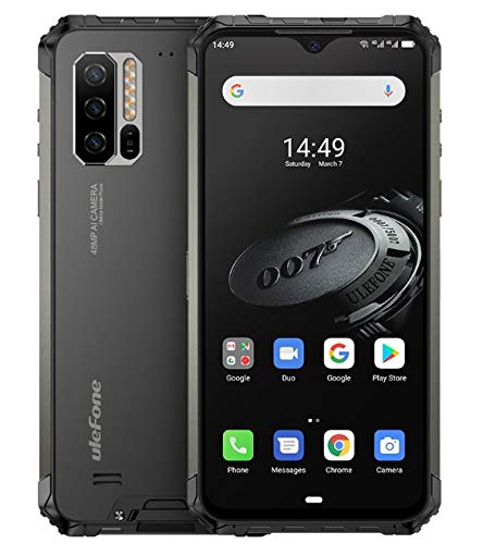 Ulefone Armor 7E(2020) Móvil Resistente,Helio P90 Octa Core 4GB RAM + 128GB ROM, cámara 48MP, Pantalla FHD+ 6.3’’, Robusto Smartphone Android 9.0 IP68, Batería 5500mAh, Carga Inalámbrica Qi 10W, NFC