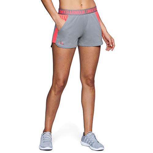 Under Armour Play Up Short 2.0 Pantalón Corto, Gris (True Gray Heather/Brilliance 031), L para Mujer