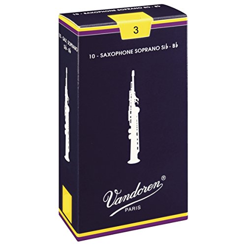 Vandoren SR203 - Caja de 10 lengüetas tradicionales 3 Sax Soprano