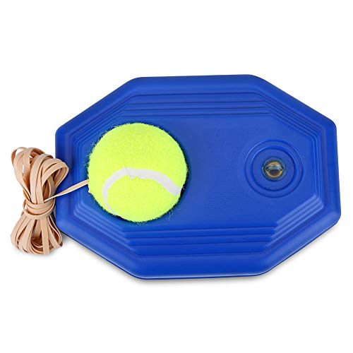 Vbest life Juego de Entrenador de Pelota de Tenis, Base Trasera de Entrenador de Tenis con Cuerda elástica de Goma para niños práctica para Principiantes Juveniles