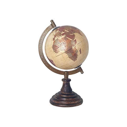 Vidal Regalos Globo Terraqueo de Escritorio Rotatorio Metalico 13 cm Diametro