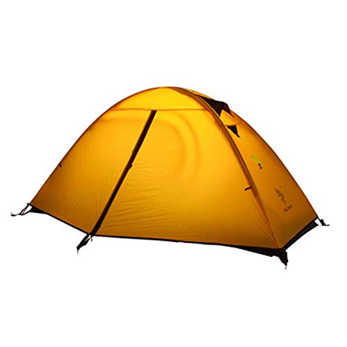 Viento Ligero Tienda al Aire Libre Ultra Ligero Único Anti-tormenta Camping Camping Montañismo Poste de Aluminio Equipo (Color : Yellow)