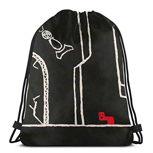 WH-CLA Drawstring Backpack Castlevania - Dracula 'S Curse N-Es Mochilas con Cordón Mochila con Cordón Bolsas De Cincho Gimnasio Casual Anime Viajes Hombres Únicos Estampado Durable Mujere