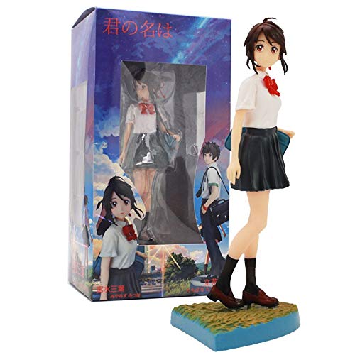 WXIAO HMMOZ 2 unids su Nombre Figura de acción Modelo Juguete Kimino na WA miyamizu mitsuha Figuras de acción animes japoneses para niños Juguetes Regalo Animado Figura (Color : A with Box)