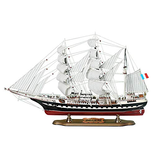 X-Toy Velero De Madera Diecast Modelo, Belem Velero Alemania Modelo, Coleccionables para Adultos Y Regalos, 31.5Inch X 20.5Inch