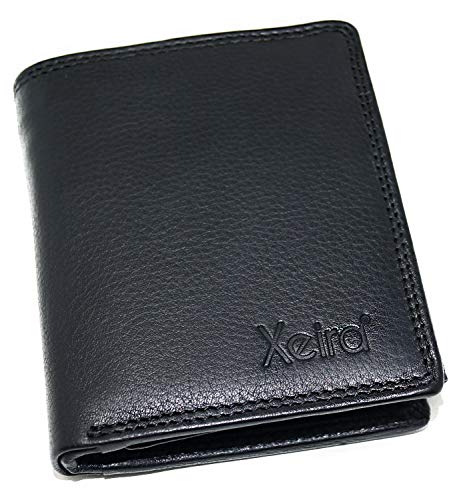 Xeira - Cartera para hombre Negro Negro 9cm x 10cm x 3cm