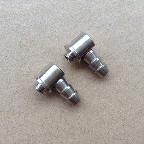 XUSUYUNCHUANG 2pcs / lot M5 Acero inoxidable agua la boca de la boquilla 90 grados, tipo L grifo de motor sin escobillas for la refrigeración por agua de la cubierta RC Barcos Piezas Accesorios de bar